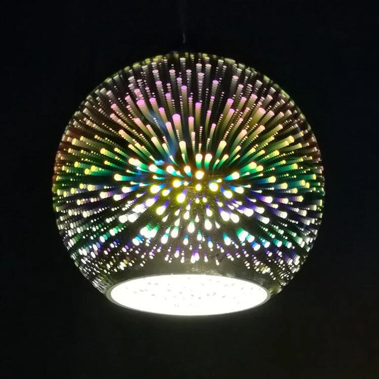 Innovative 3D Colorful Fireworks Glass Pendant Lamp with 1 Light Source -  - #tag1#