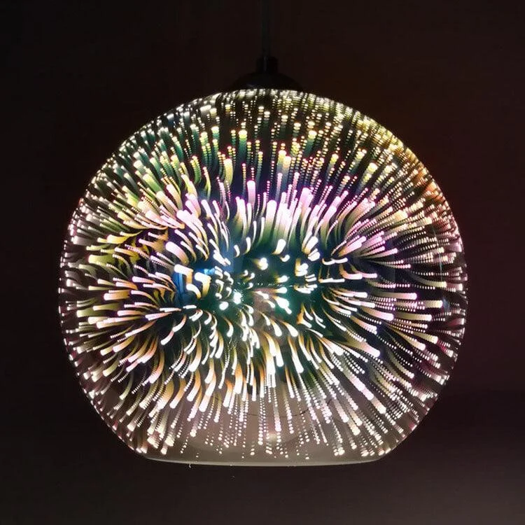Innovative 3D Colorful Fireworks Glass Pendant Lamp with 1 Light Source -  - #tag1#