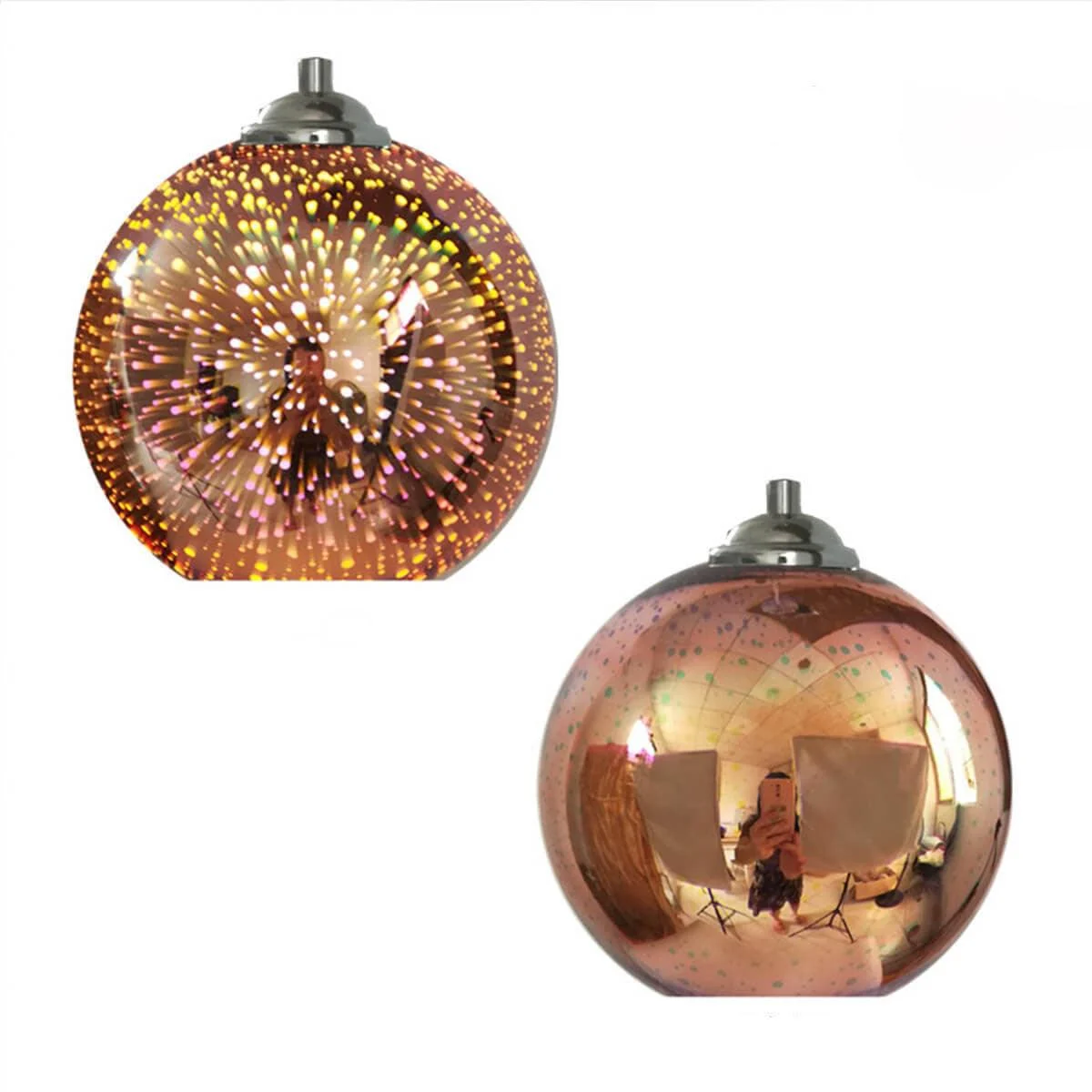 Innovative 3D Colorful Fireworks Glass Pendant Lamp with 1 Light Source -  - #tag1#