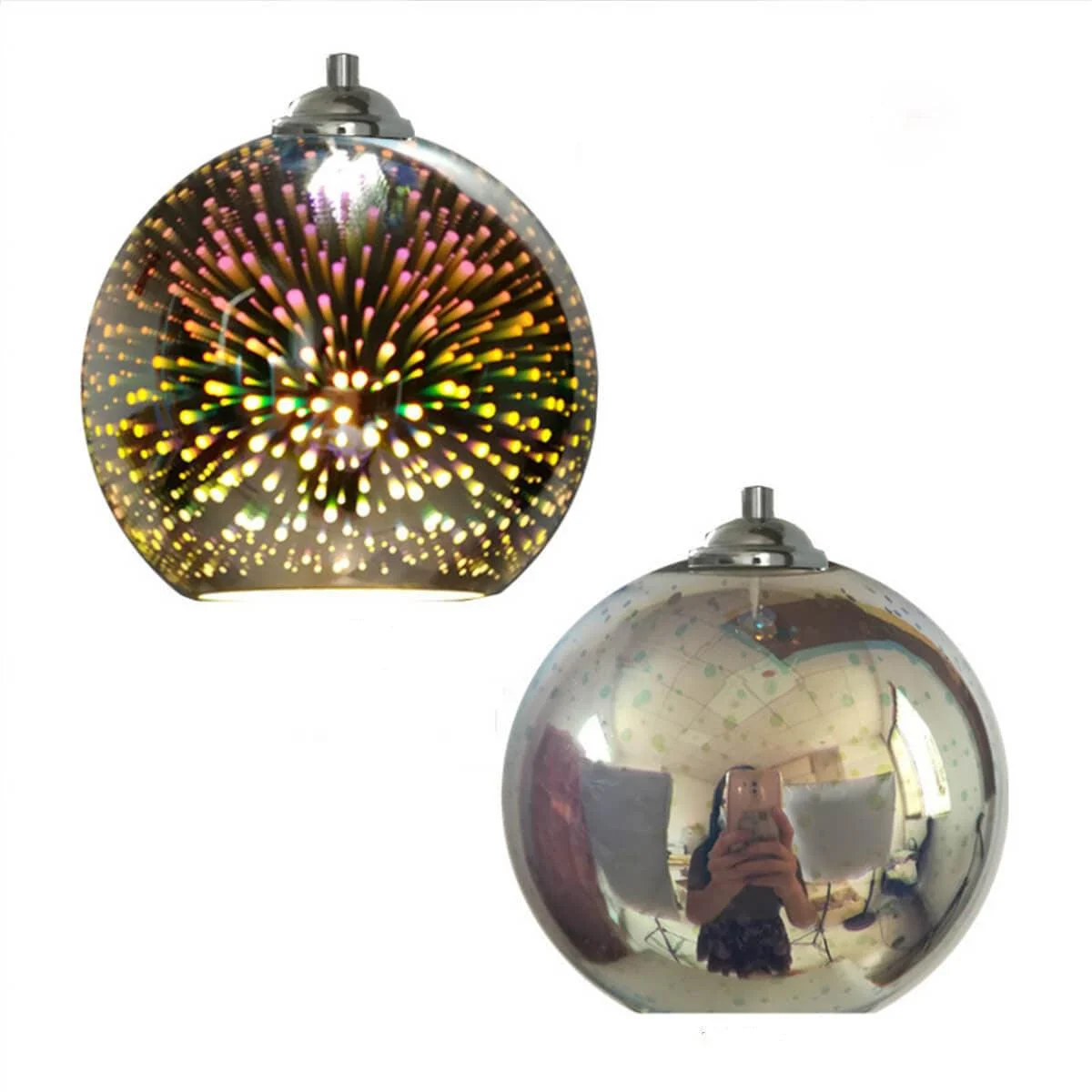 Innovative 3D Colorful Fireworks Glass Pendant Lamp with 1 Light Source -  - #tag1#