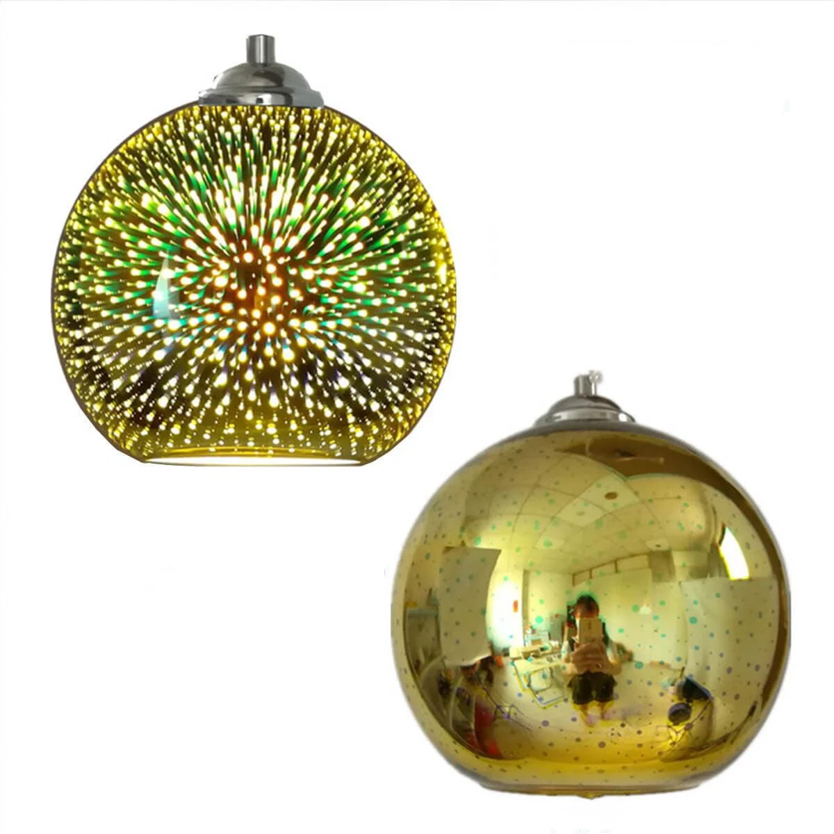 Innovative 3D Colorful Fireworks Glass Pendant Lamp with 1 Light Source -  - #tag1#
