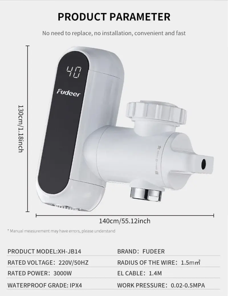 Instant Electric Hot Water Faucet Adapter tag1
