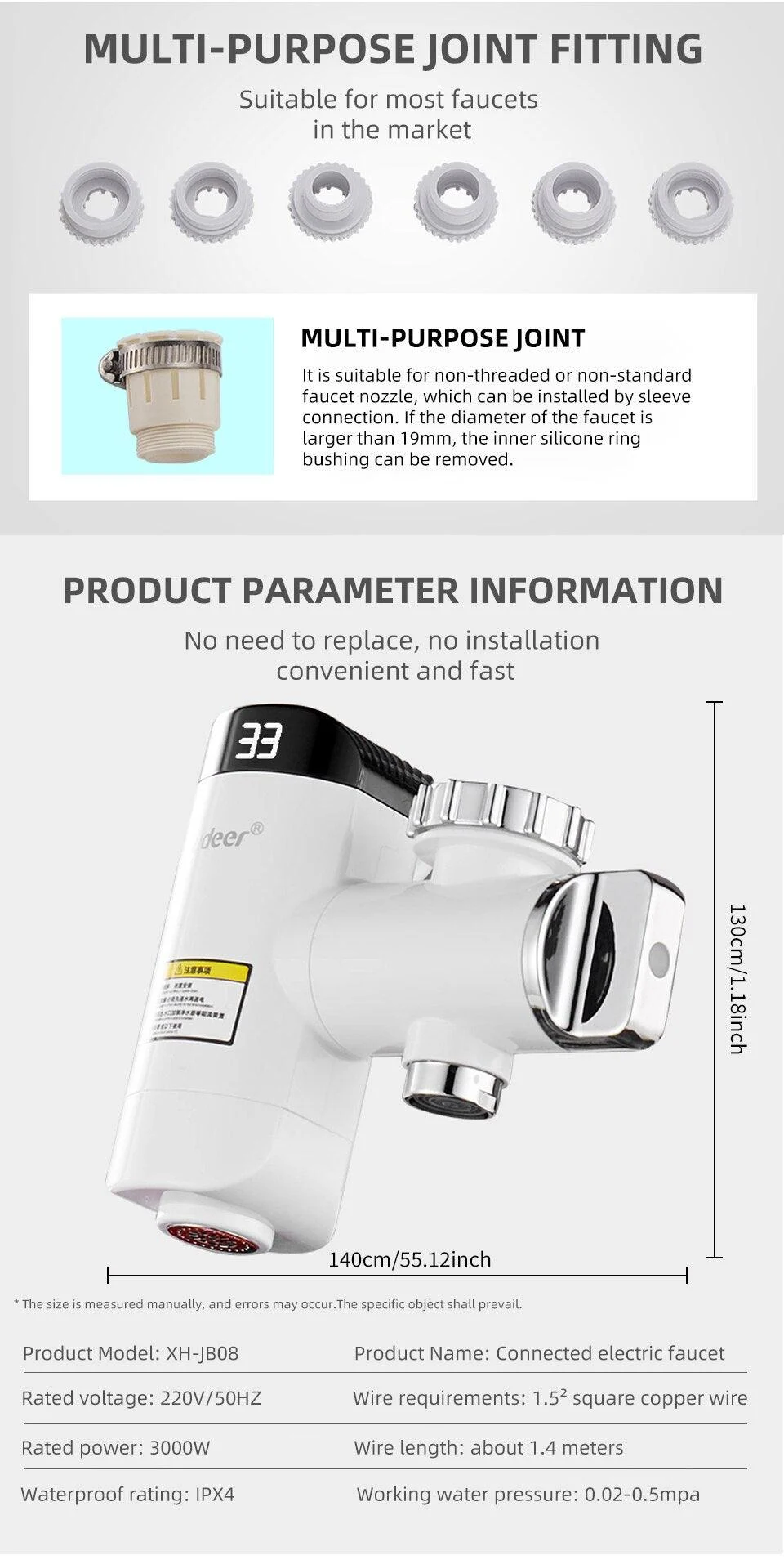 Instant Electric Hot Water Faucet Adapter -  - #tag1#