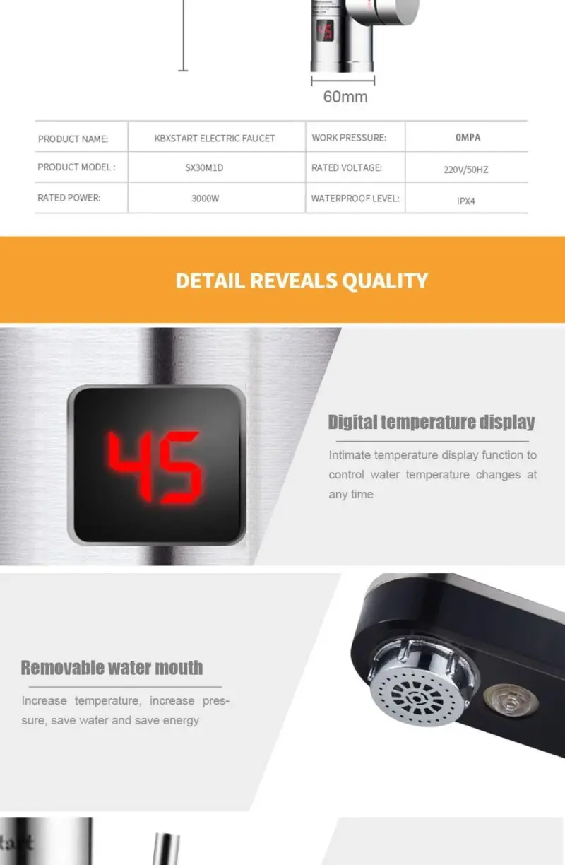 Instant Water Heater Faucet tag1