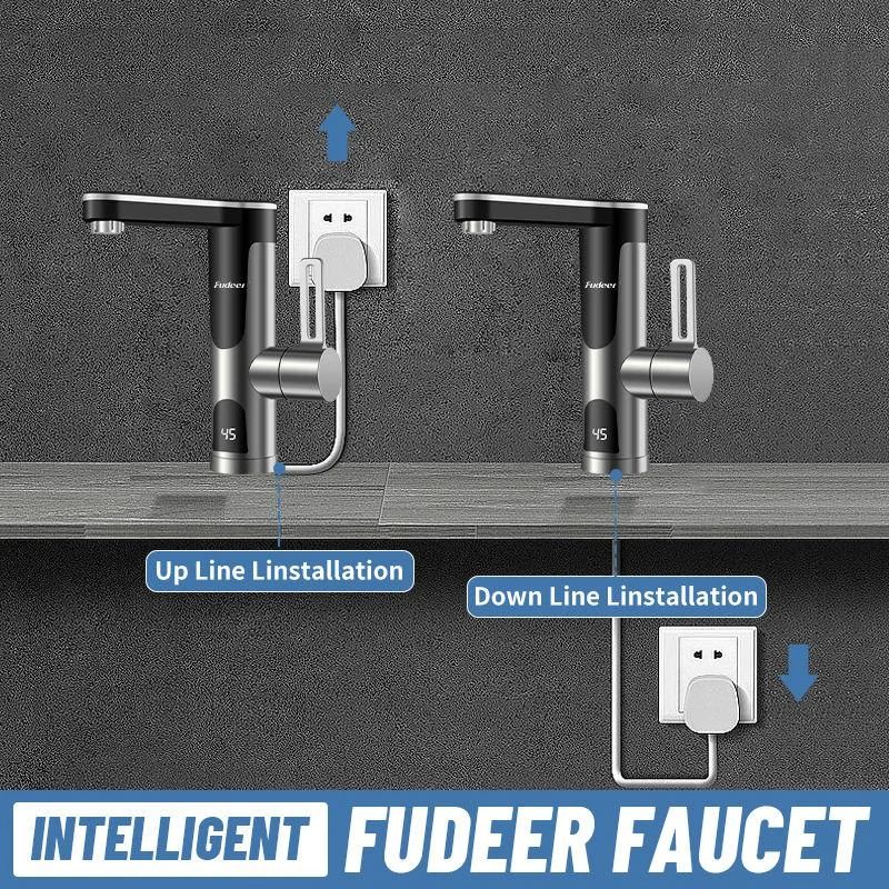 Instant Water Heater Faucet for Basin Tap 220V 3400W Tankless LCD Display -  - #tag1#