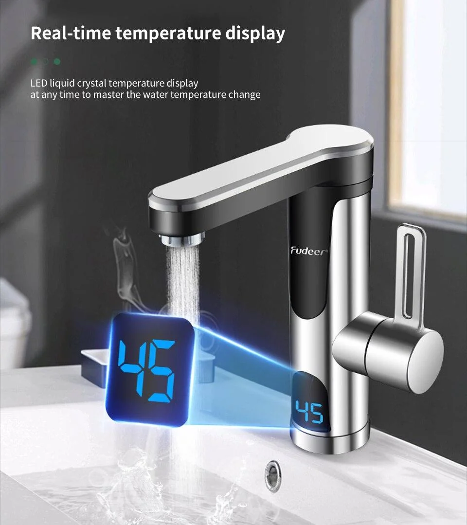 Instant Water Heater Faucet for Basin Tap 220V 3400W Tankless LCD Display -  - #tag1#