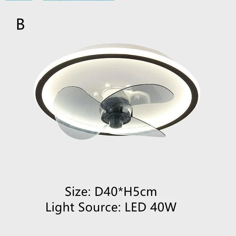 Invisible Ceiling Fan Led Light With Remote Control -  - #tag1#