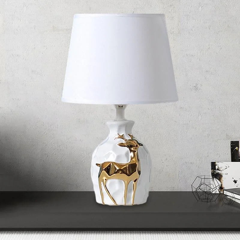 IrisGlow - Elegant Table Lamp with Deer Vase Base -  - #tag1#