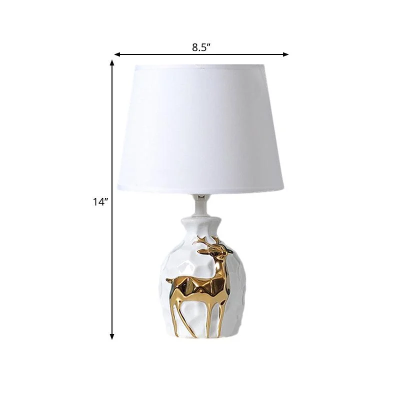 IrisGlow - Elegant Table Lamp with Deer Vase Base -  - #tag1#