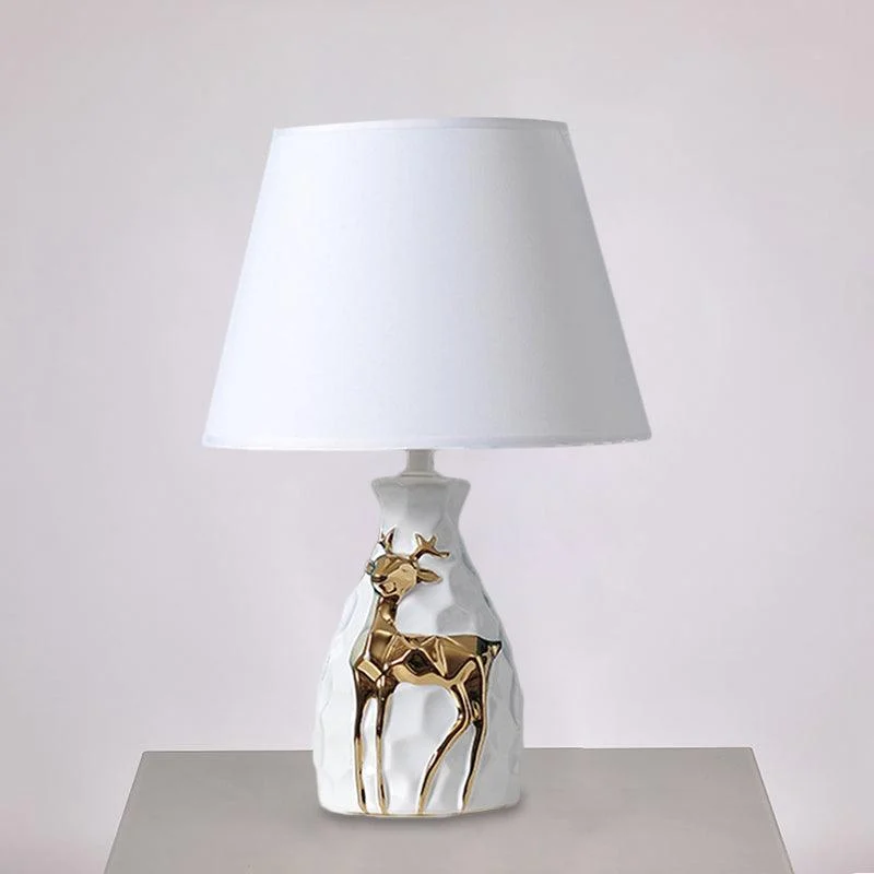IrisGlow - Elegant Table Lamp with Deer Vase Base -  - #tag1#