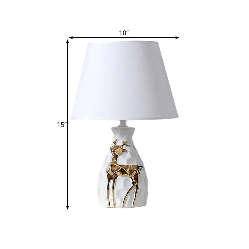 IrisGlow - Elegant Table Lamp with Deer Vase Base -  - #tag1#