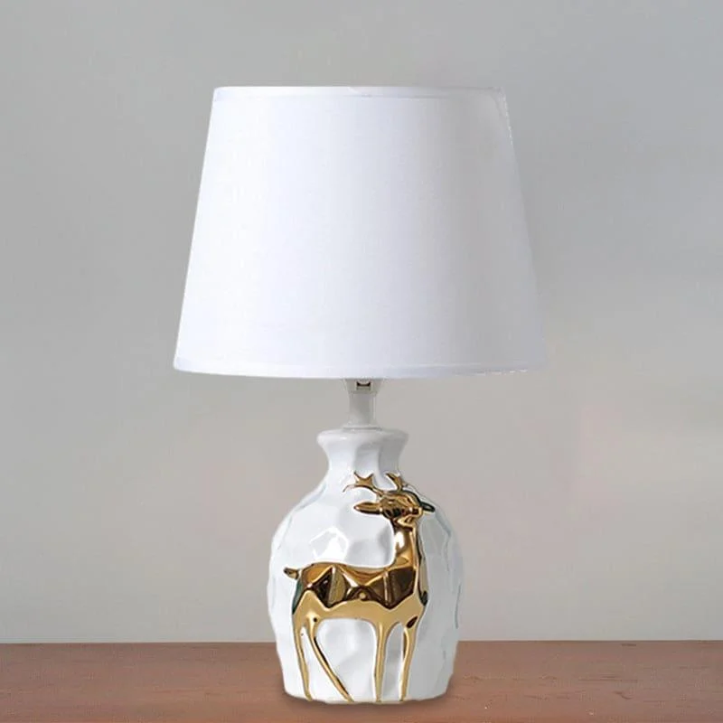 IrisGlow - Elegant Table Lamp with Deer Vase Base -  - #tag1#