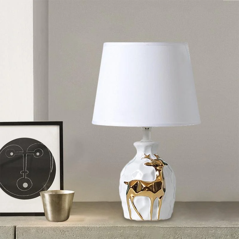 IrisGlow - Elegant Table Lamp with Deer Vase Base -  - #tag1#