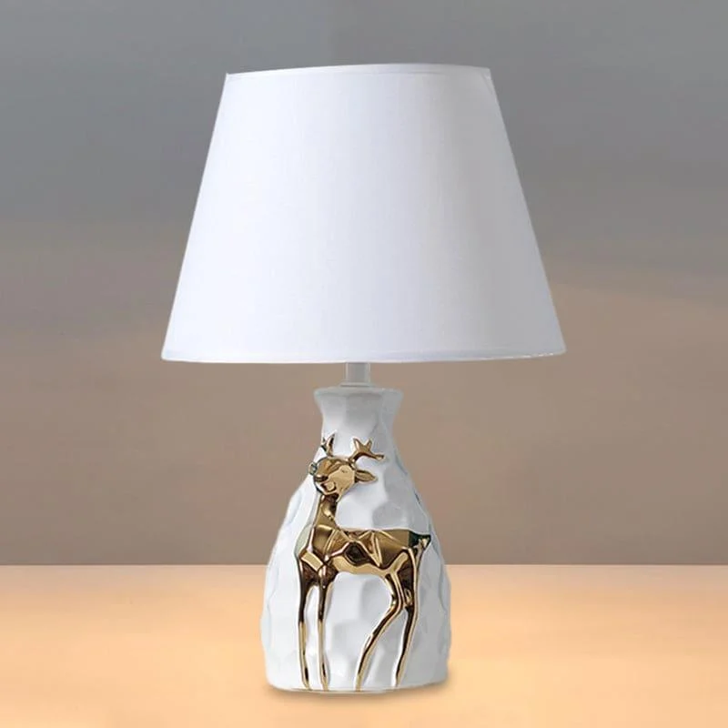 IrisGlow - Elegant Table Lamp with Deer Vase Base -  - #tag1#