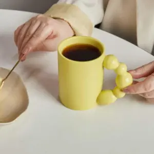 Iris the Beaded Handle Mug - 