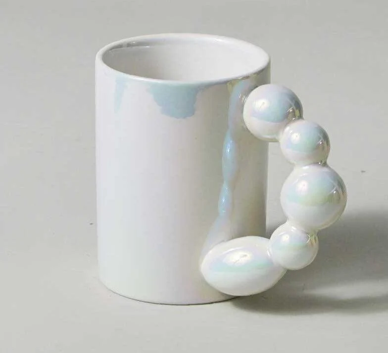 Iris the Beaded Handle Mug -