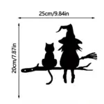 Iron Silhouette Cute Witch And Cat Garden Stake On The Branch Yard Art Decor Tree Stump.jpg 55850ed1 416b 41b1 8df7 95f064fc5029
