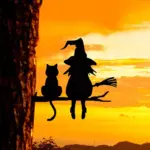 Iron Silhouette Cute Witch And Cat Garden Stake On The Branch Yard Art Decor Tree Stump.png 85f8a9b9 b3fb 4a06 bf77 c5771828d6c4