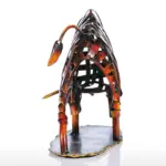 Iron made Braided Cattle Metal Home Decor Sculpture
