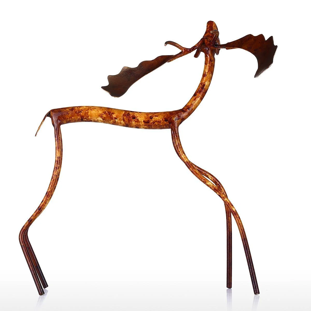 Iron Moose Sculpture - Homeko