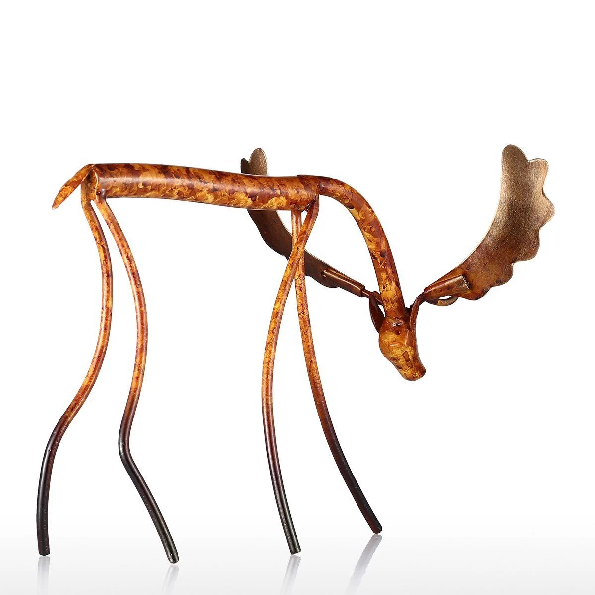 Iron Moose Sculpture - Homeko