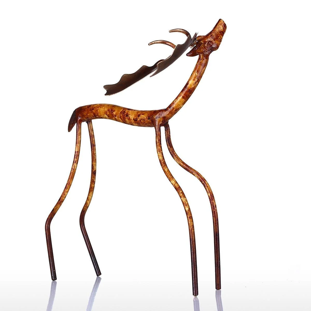 Iron Moose Sculpture - Homeko