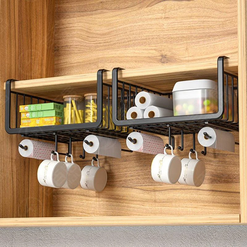 Iron Art Kitchen Storage Rack Cabinet Shelf Desk Under-line Storage Basket -  - #tag1#