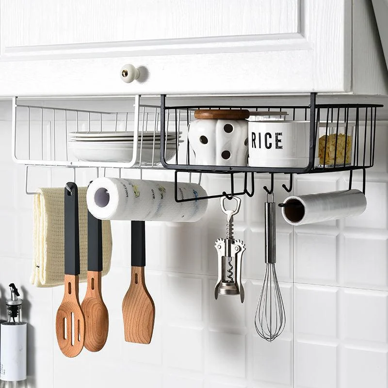 Iron Art Kitchen Storage Rack Cabinet Shelf Desk Under-line Storage Basket -  - #tag1#