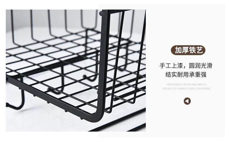 Iron Art Kitchen Storage Rack Cabinet Shelf Desk Under-line Storage Basket -  - #tag1#