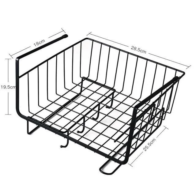 Iron Art Kitchen Storage Rack Cabinet Shelf Desk Under-line Storage Basket -  - #tag1#