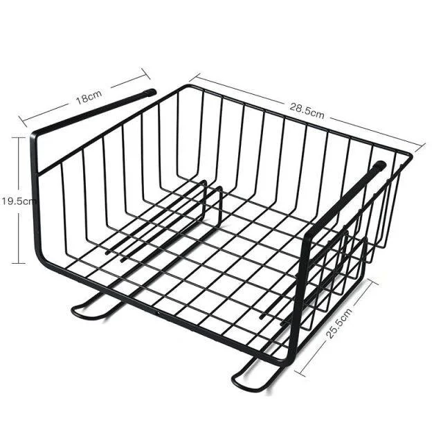 Iron Art Kitchen Storage Rack Cabinet Shelf Desk Under-line Storage Basket -  - #tag1#
