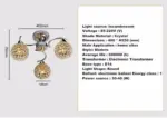 Iron Crystal Ceiling Lamps tag1