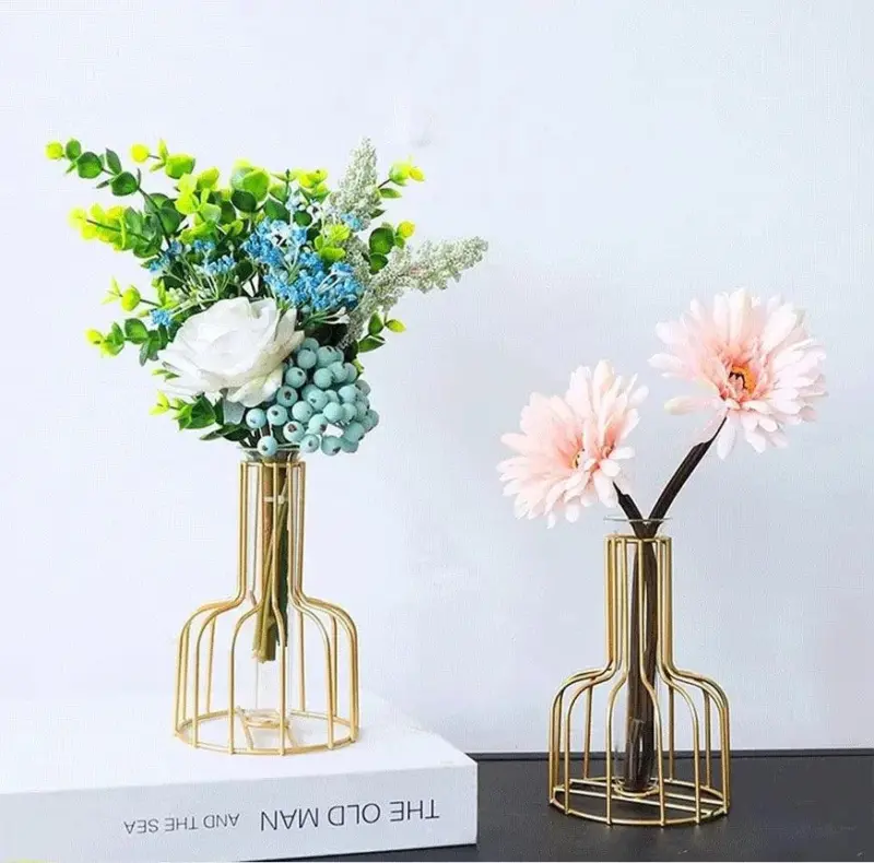 Iron Frame Hydroponic Vases