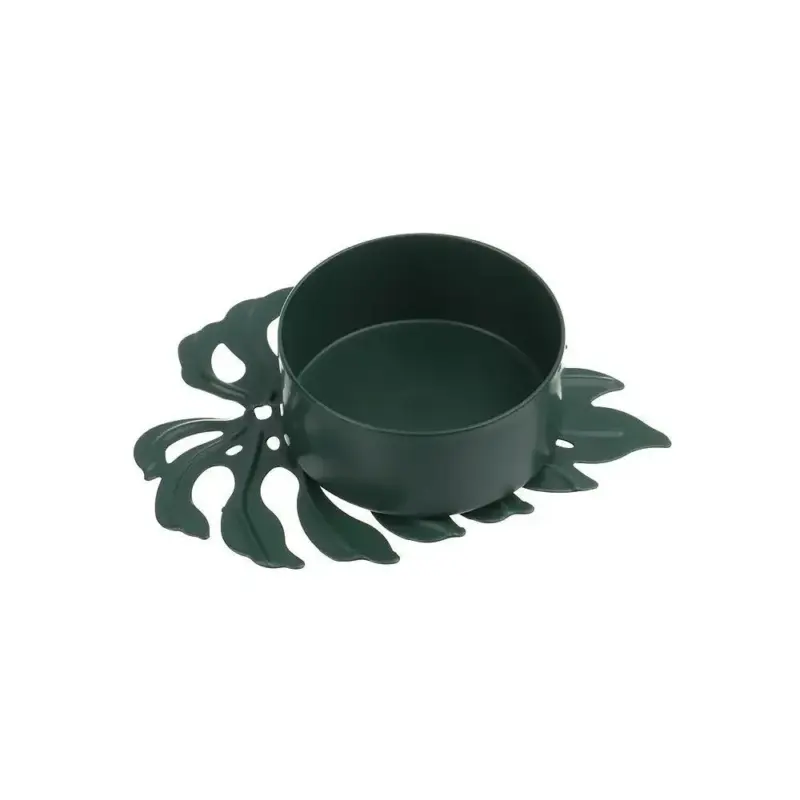 Iron Monstera Leaf Candle Holder