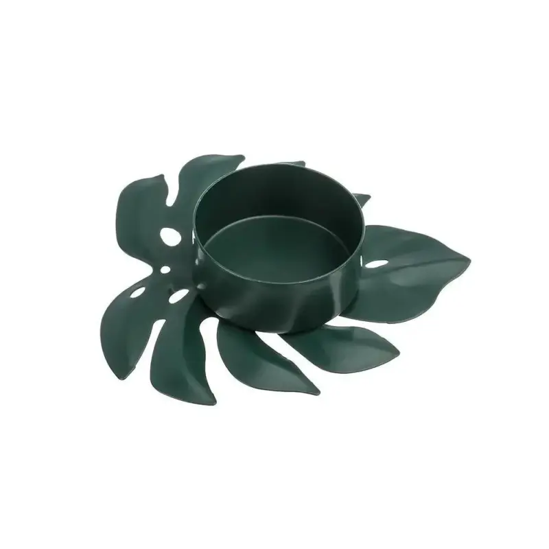 Iron Monstera Leaf Candle Holder