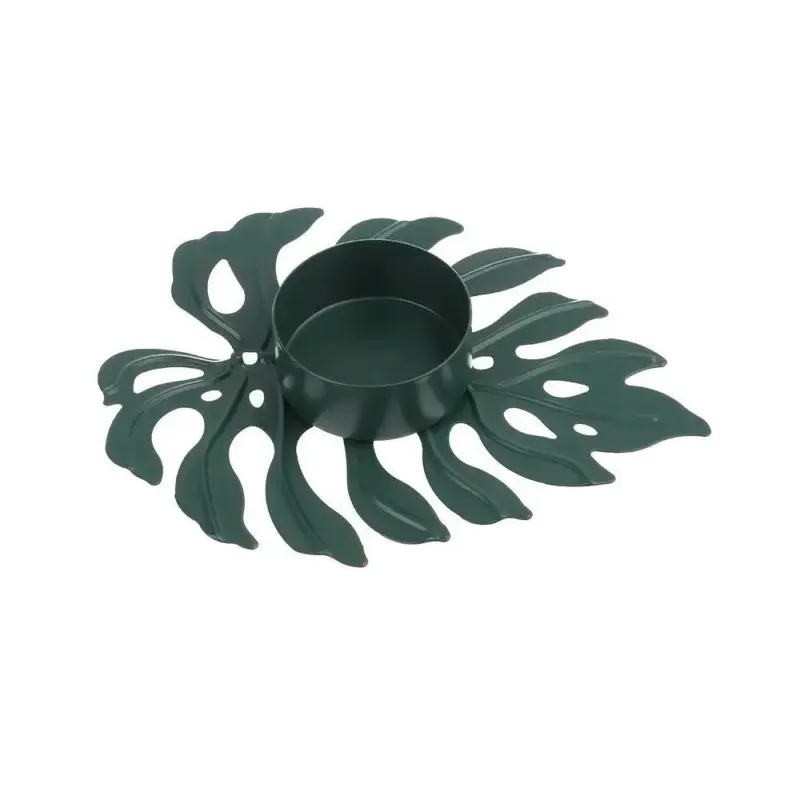 Iron Monstera Leaf Candle Holder