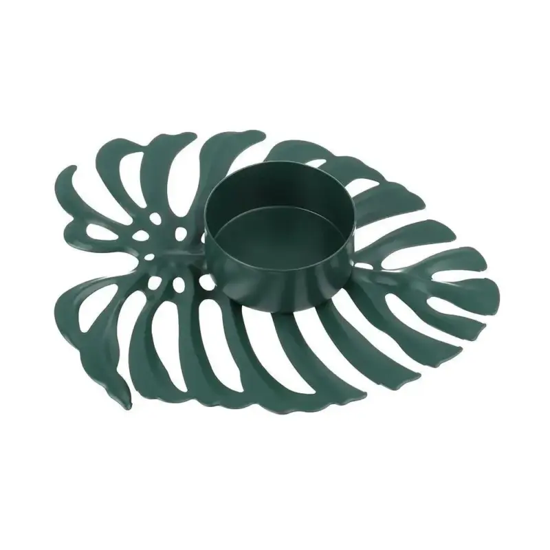 Iron Monstera Leaf Candle Holder