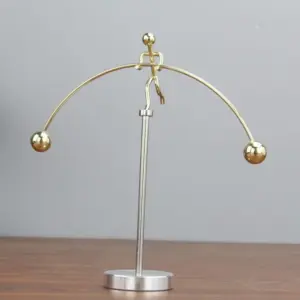 Iron Rotating Balancing Man Pendulum Ornament for Meditation, Entertainment, Deor