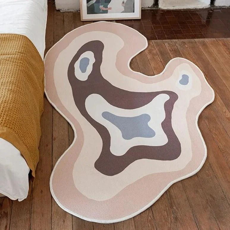 Irregular Abstract Art Area Flat Rug -