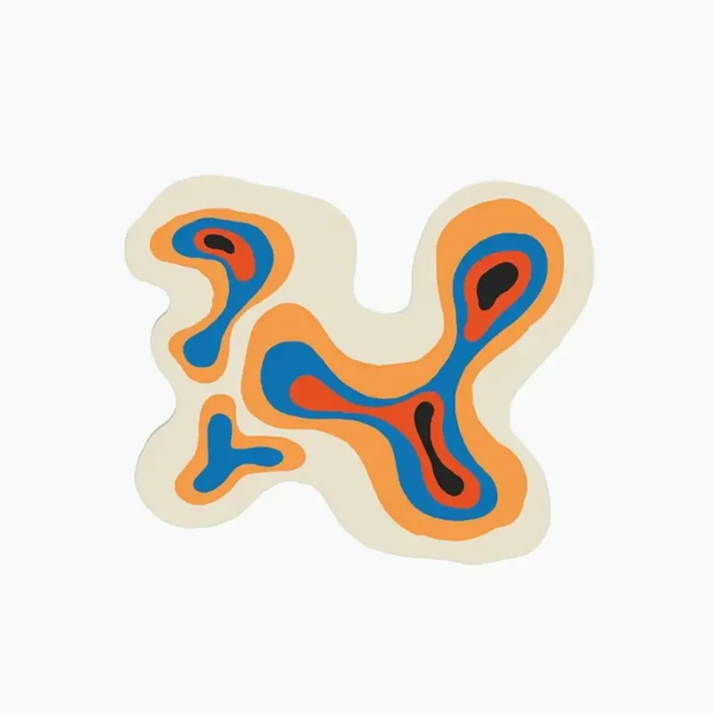 Irregular Abstract Art Area Flat Rug