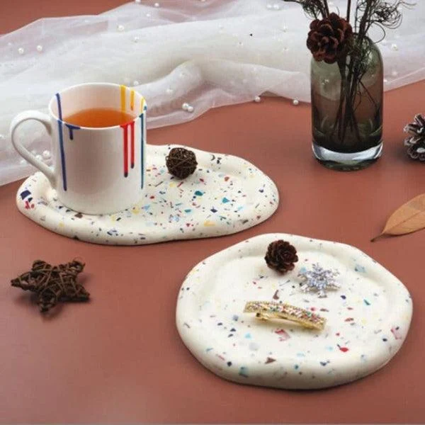 Irregular Cloud Concrete Organizer Tray -