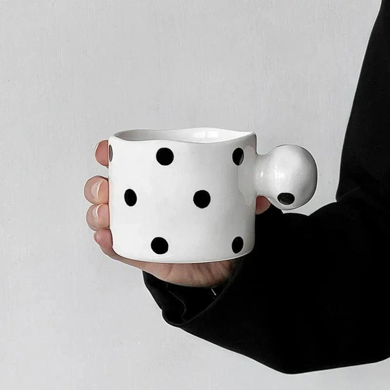 Irregular Dalmatian Ceramic Mug -