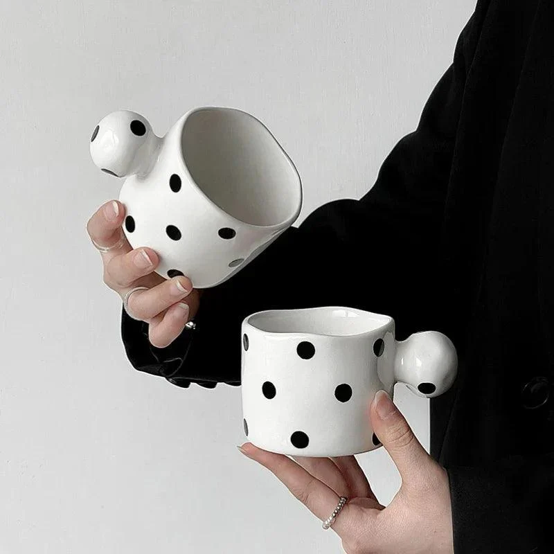 Irregular Dalmatian Ceramic Mug -