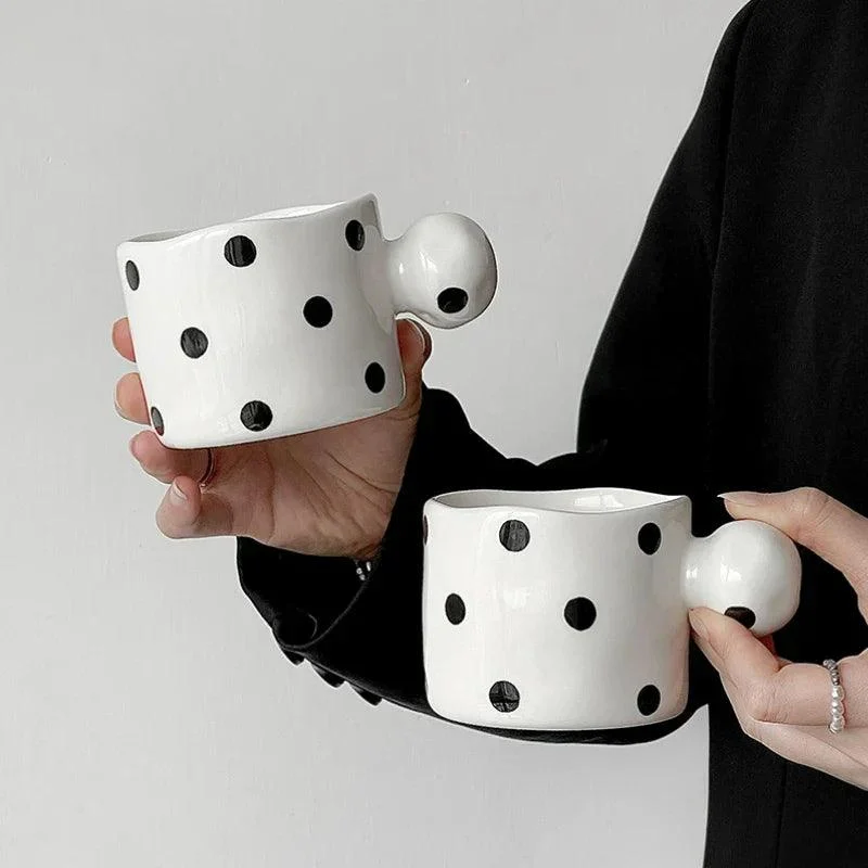 Irregular Dalmatian Ceramic Mug -