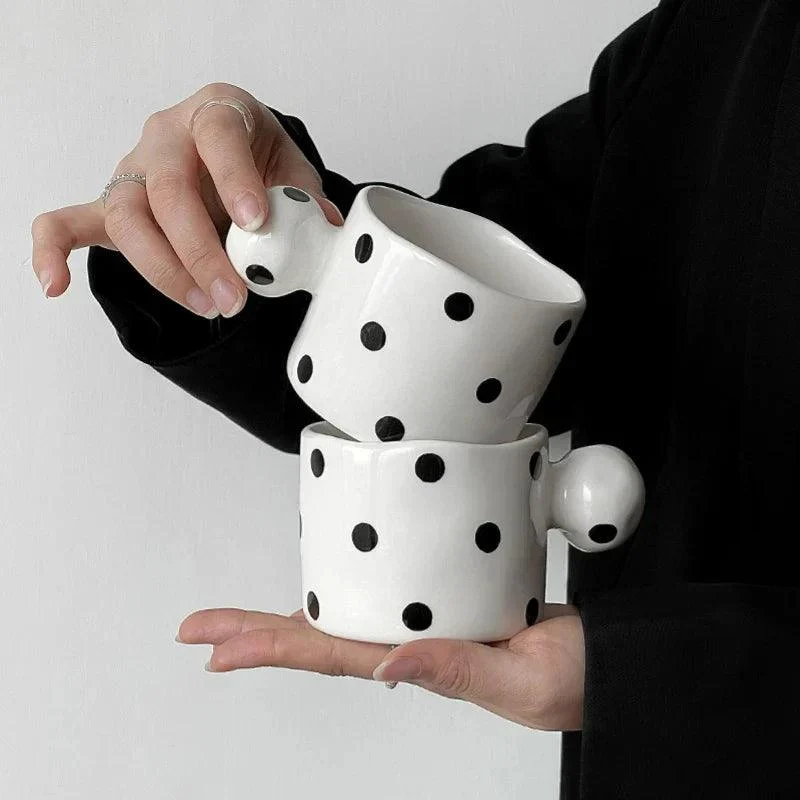 Irregular Dalmatian Ceramic Mug -