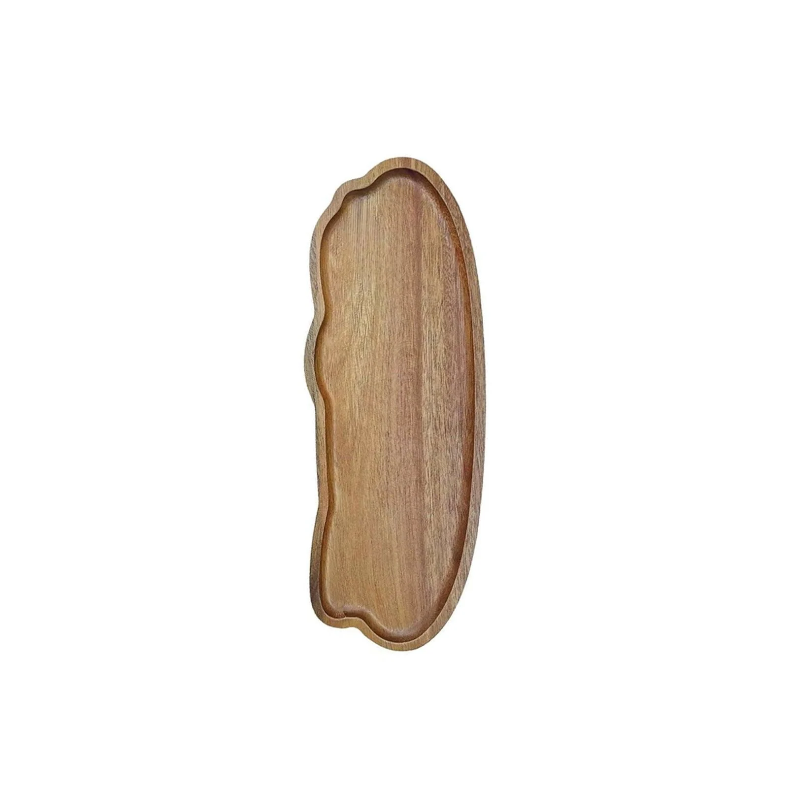 Irregular Hand-Crafted Acacia Wood Tray -