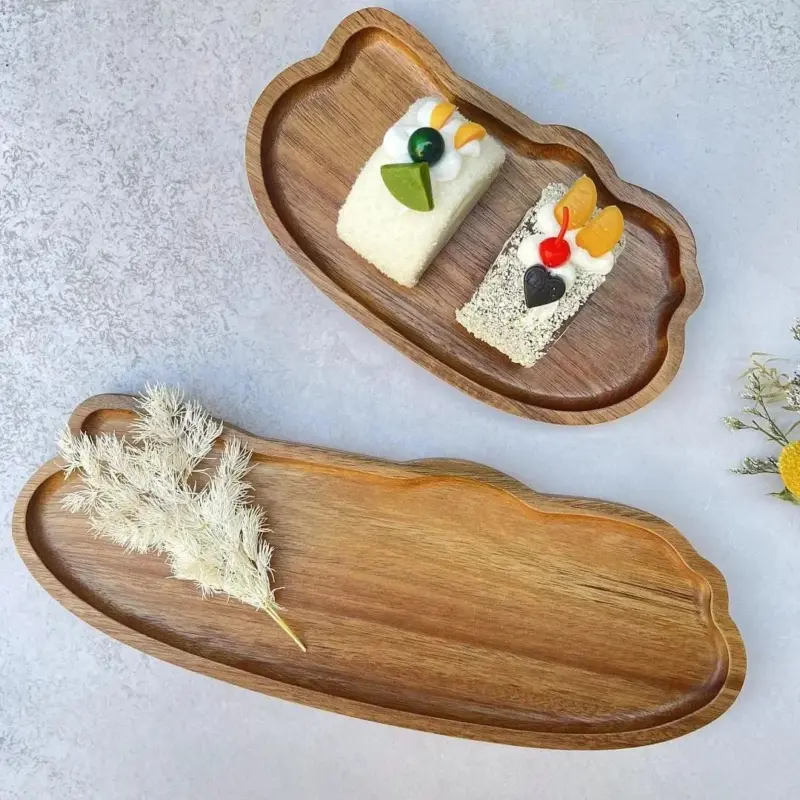 Irregular Hand Crafted Acacia Wood Tray