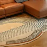 Irregular Oval Area Carpet Rug