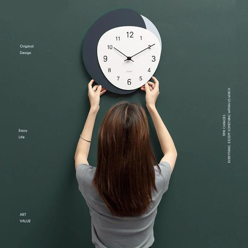 Irregular Shape Modern Wall Clock for Study Room -