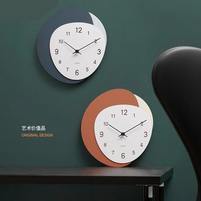 Irregular Shape Modern Wall Clock for Study Room -